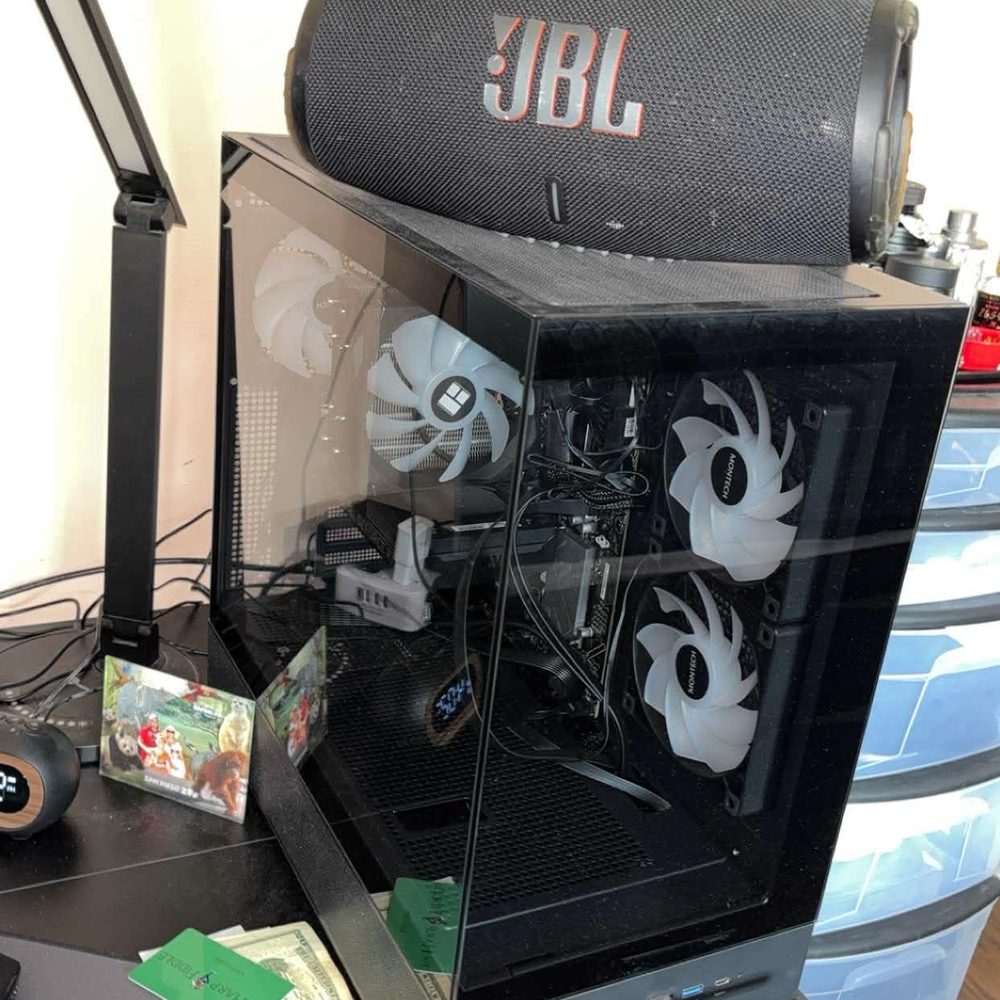 Glass-box gaming client PC build for Paul